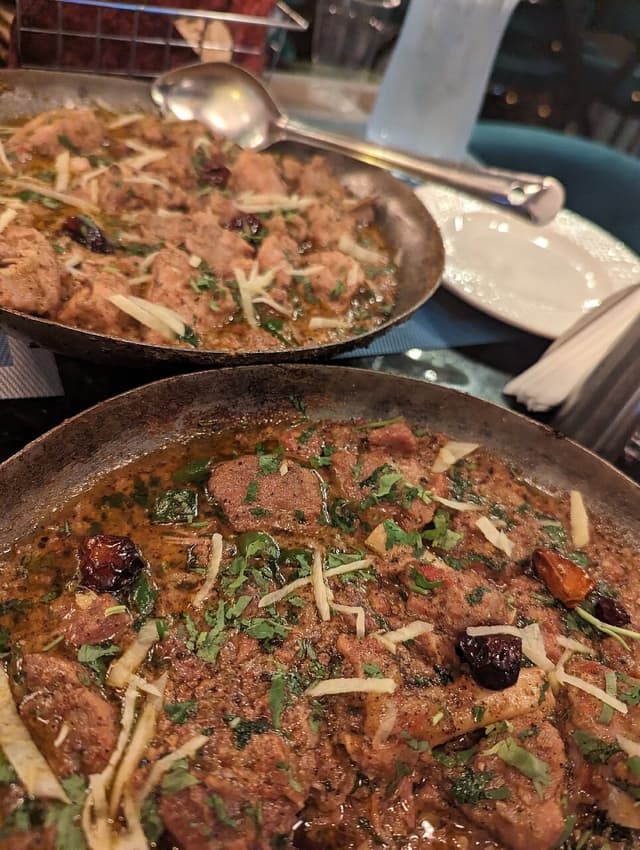 Chef working on a dish